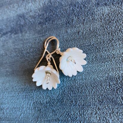 Bell Daisy Porcelain Earrings - Image 2