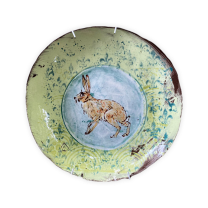 Painted Ceramic Plate by S. Du Bruyn