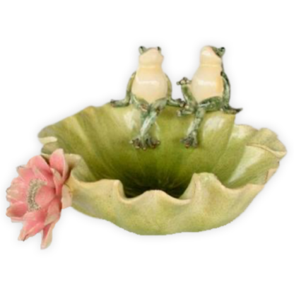 2 Frog & Lotus Flower Bowl