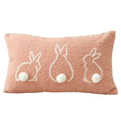 Fluffy Bunny Cushion Pink