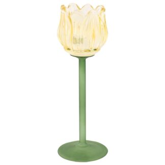 Yellow Tulip Candle Holder