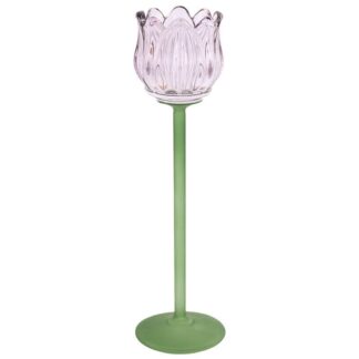 Purple Tulip Candle Holder